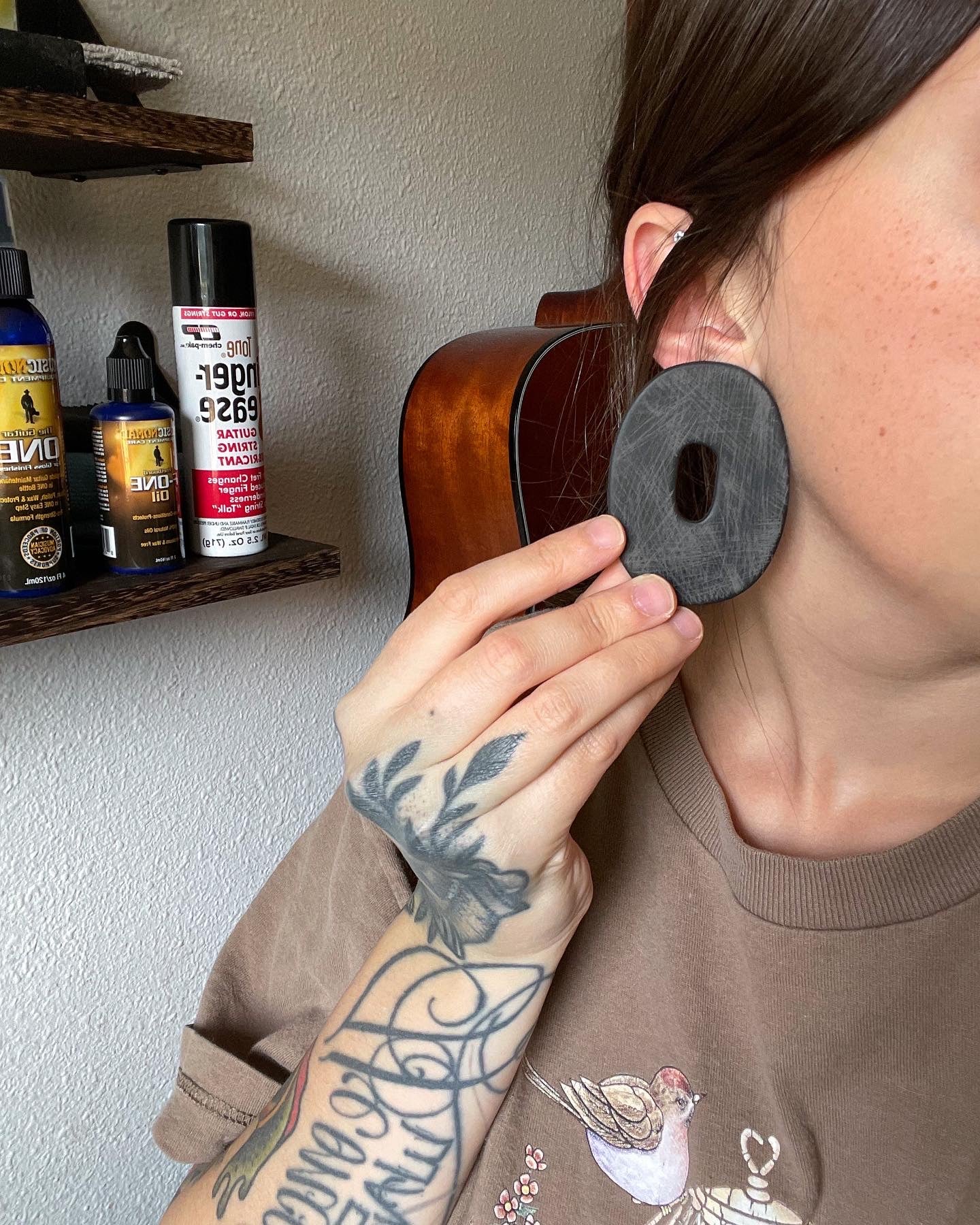 Distressed oversized studs