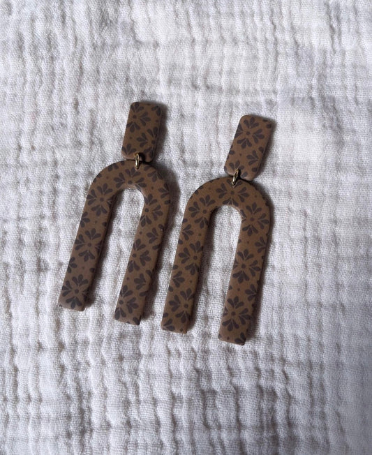 Vintage patten brown dangles