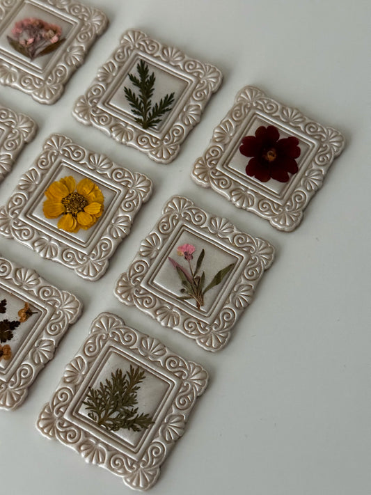 Pressed flower picture frames