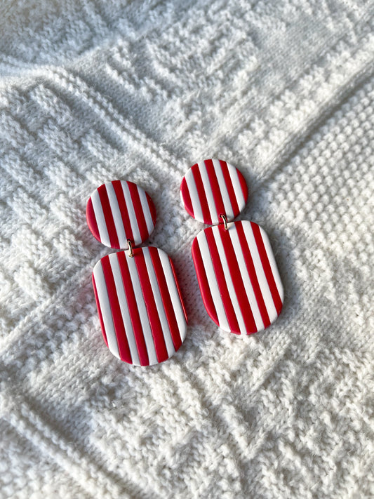 Candy cane stripe dangle