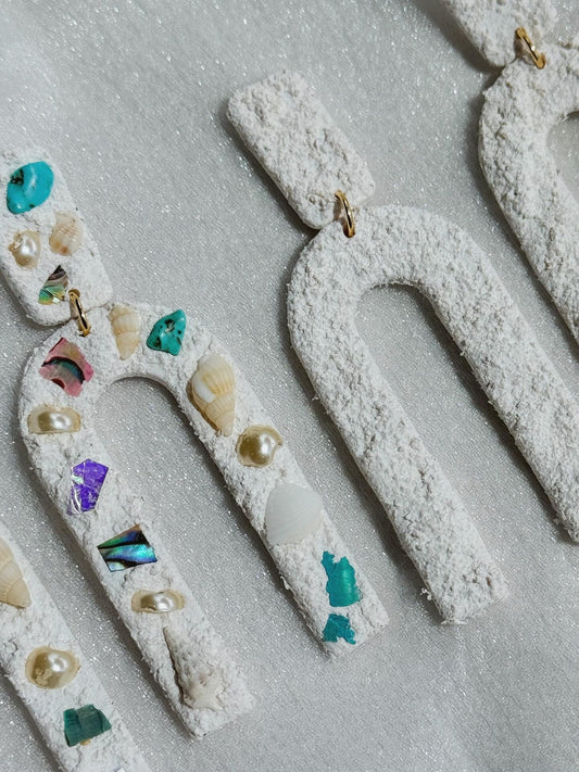 Beach sea shell dangles