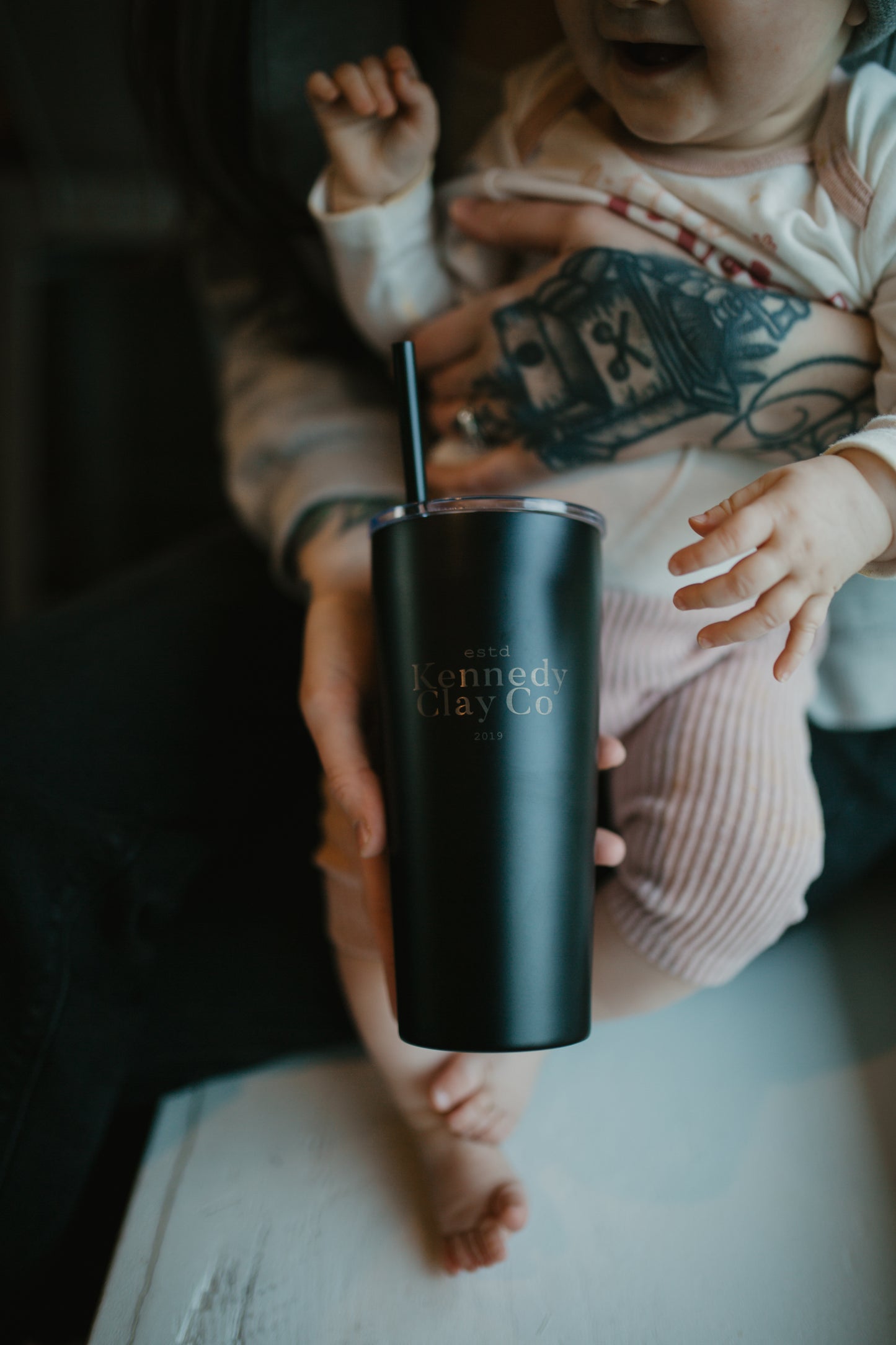 Kennedy Clay Co. 20oz tumbler with lid and straw