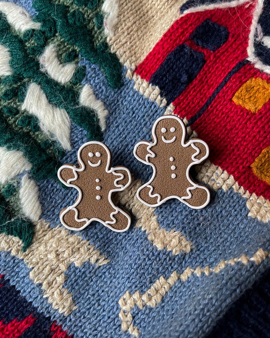 Gingerbread man studs