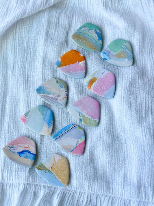 Cotton candy One of a kind studs